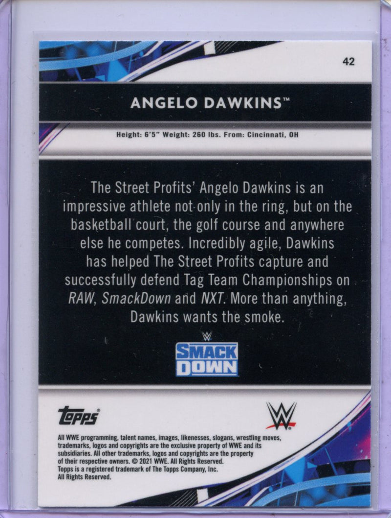2021 Topps Finest WWE Angelo Dawkins
