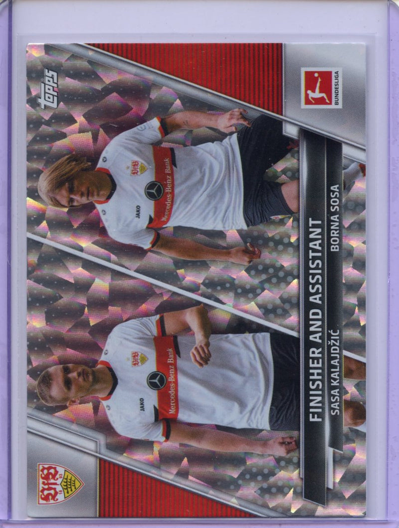 2021-22 Topps Bundesliga Soccer Sasa Kalajdzic/ Borna Sosa Finisher And Assistant Speckle Foil