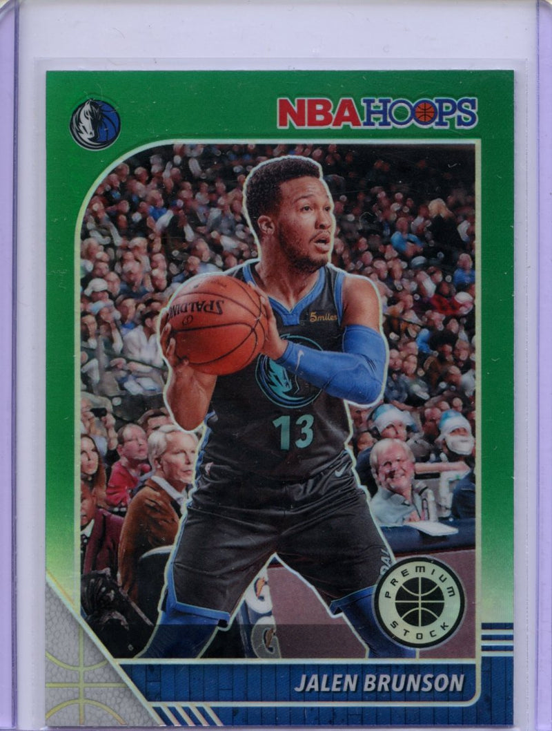 2019-20 Hoops Premium Jalen Brunson Green Prizm