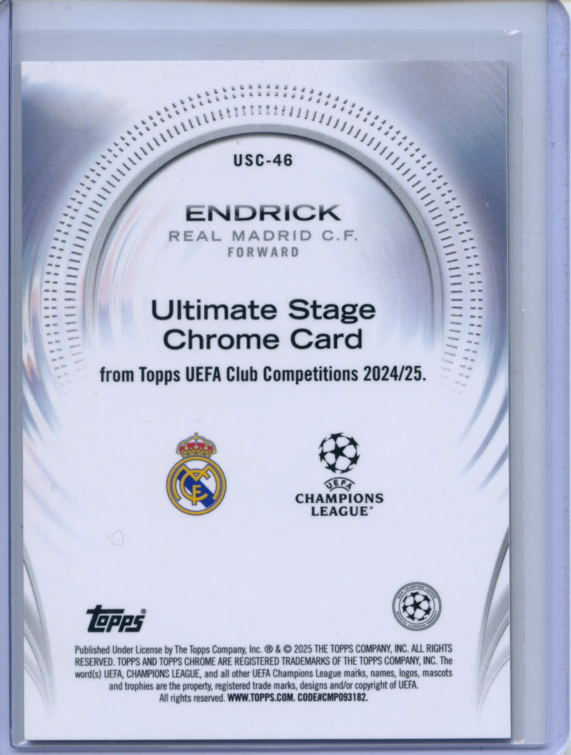 2024-25 Topps UEFA CC Endrick Ultimate Stage Chrome