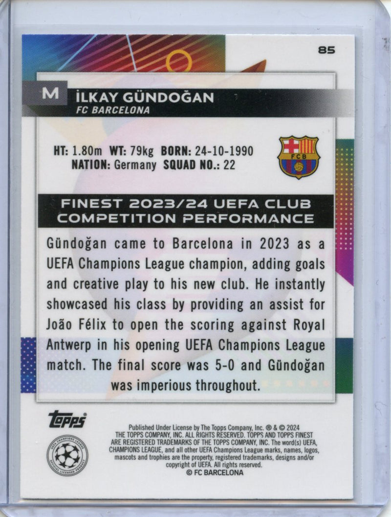 2023-24 Topps Finest UEFA Club Competitions Ilkay Gundogan