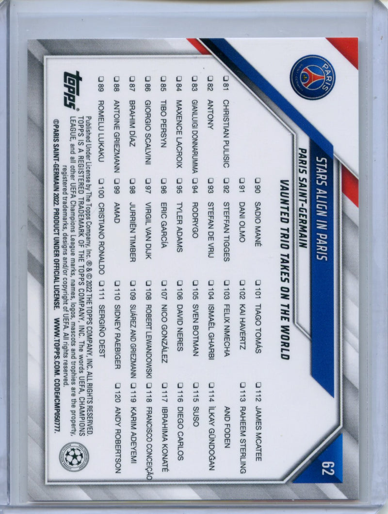 2021-22 Topps UEFA Champions League Stars Align In Paris