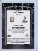 2024-25 Topps Chrome UEFA Club Comps Jacob Ramsey Black Lazer Autographs