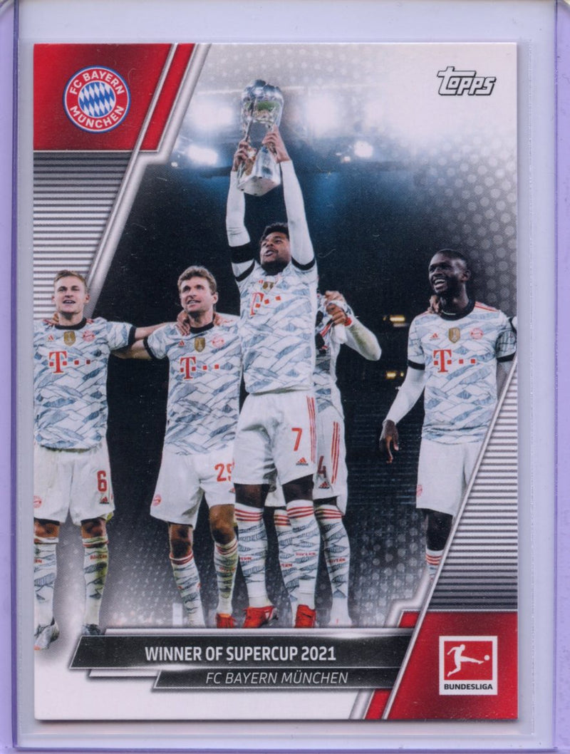 2021-22 Topps Bundesliga Soccer Bayern Munich Winner Of Supercup 2021