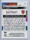 2023-24 Topps Finest UEFA Club Competitions Gabriel Martinelli