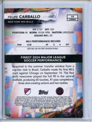 2024 Topps Finest MLS Felipe Carballo Common Gold Refractor 31/75