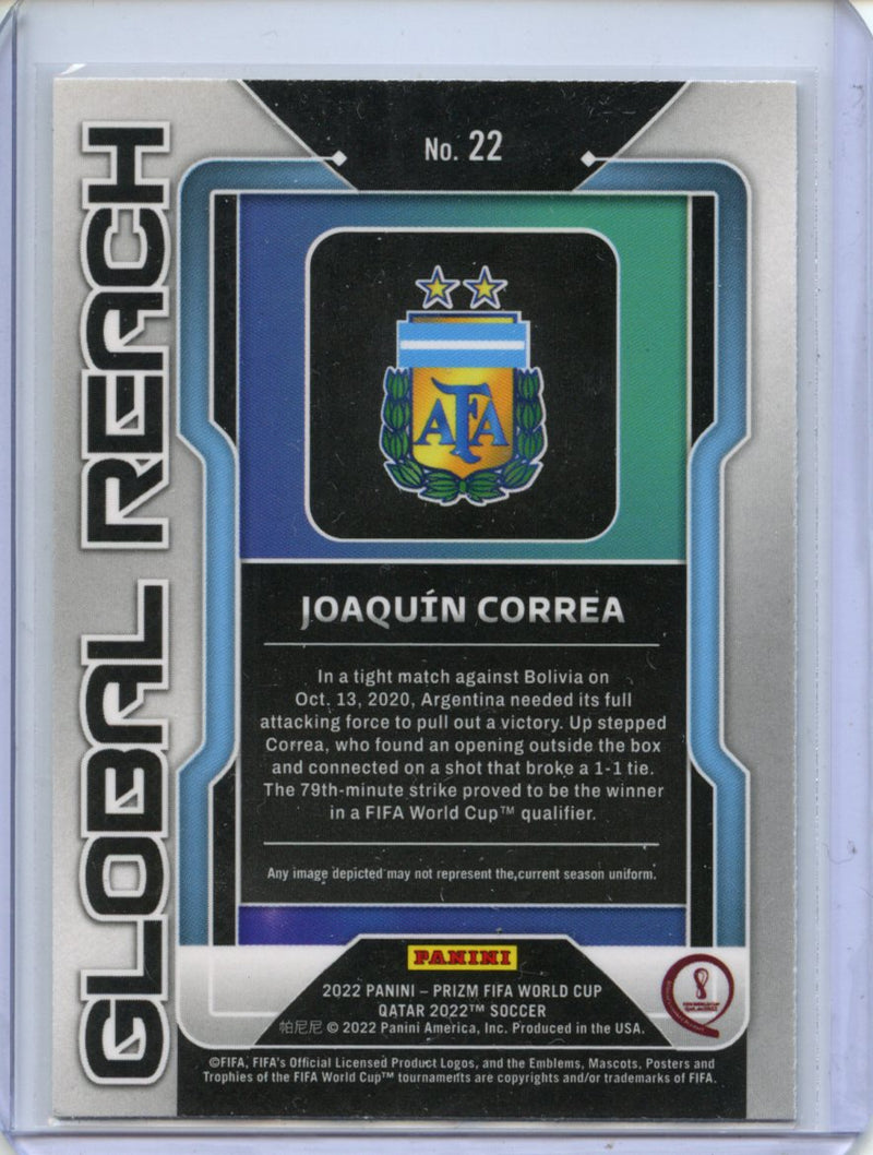 2022 Panini Prizm FIFA World Cup Qatar Joaquin Correa Global Reach