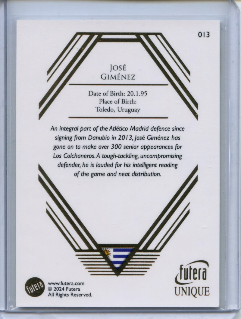 2024 Futera Unique World Football Jose Gimenez