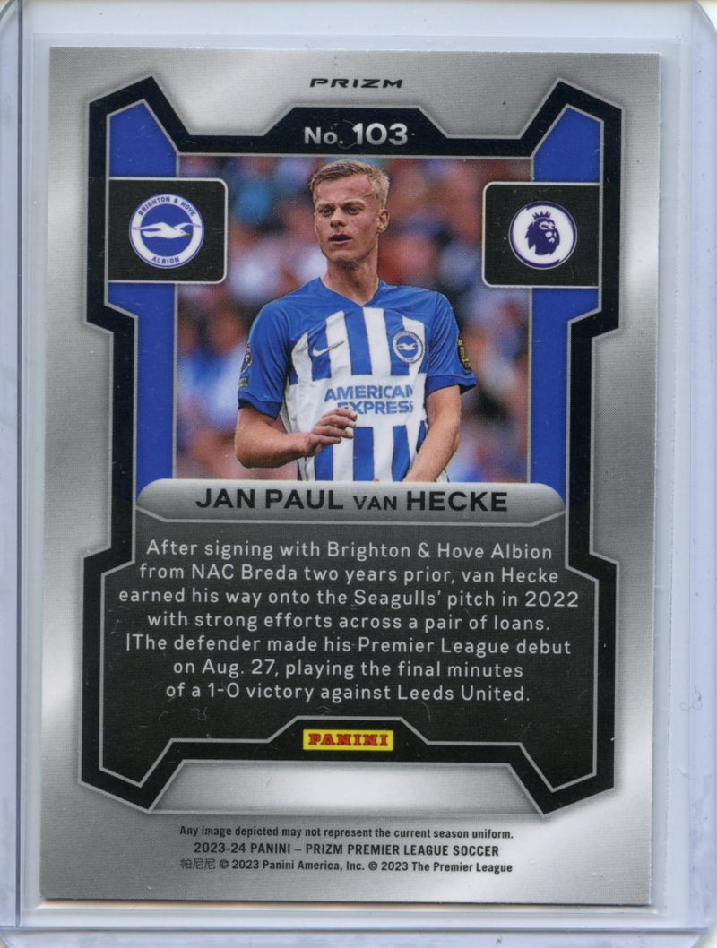 2023-24 Prizm Premier League Jan Paul Van Hecke Breakaway Prizm