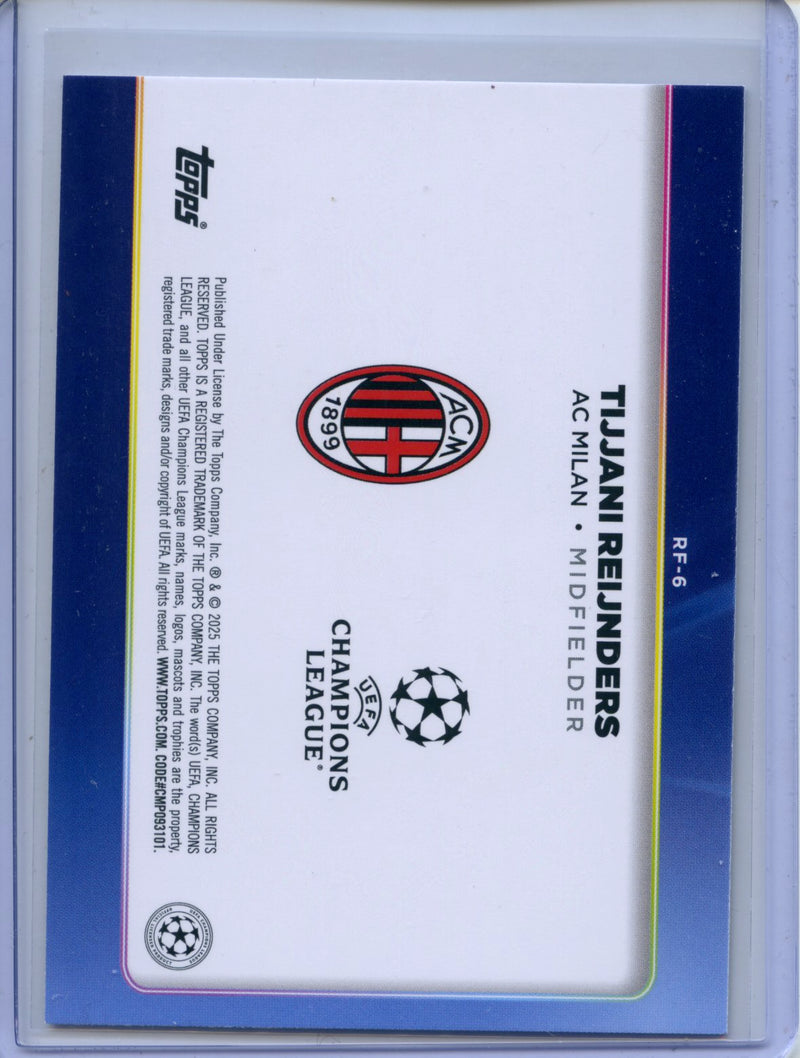 2024-25 Topps UEFA CC Tijjani Reijnders Trophy Chasers