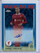 2024-25 Topps Chrome UEFA Club Comps Virgil Van Dijk Blue Autographs 34/150