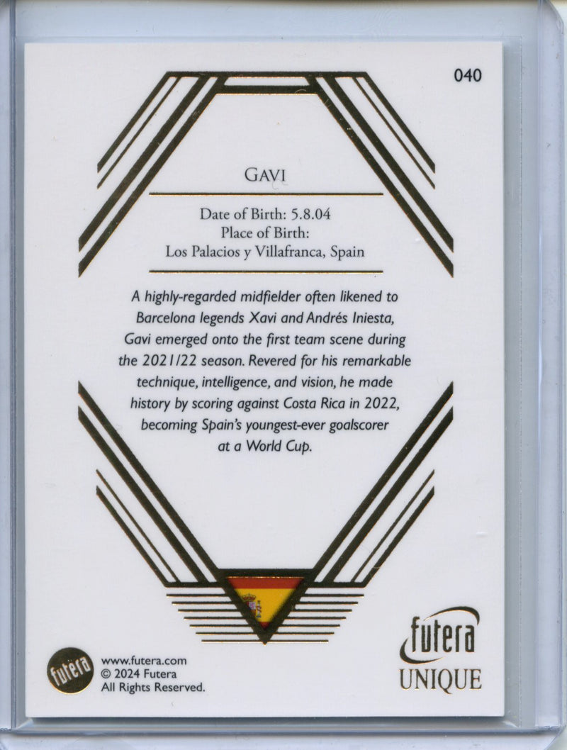 2024 Futera Unique World Football Gavi