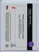 2024-25 Topps Chrome UEFA Club Comps Virgil Van Dijk Blue Autographs 34/150