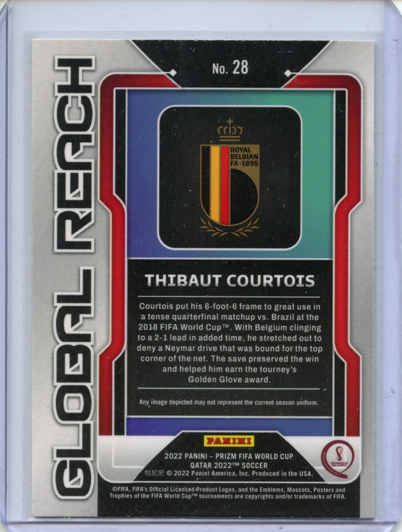 2022 Panini Prizm FIFA World Cup Qatar Thibaut Courtois Global Reach