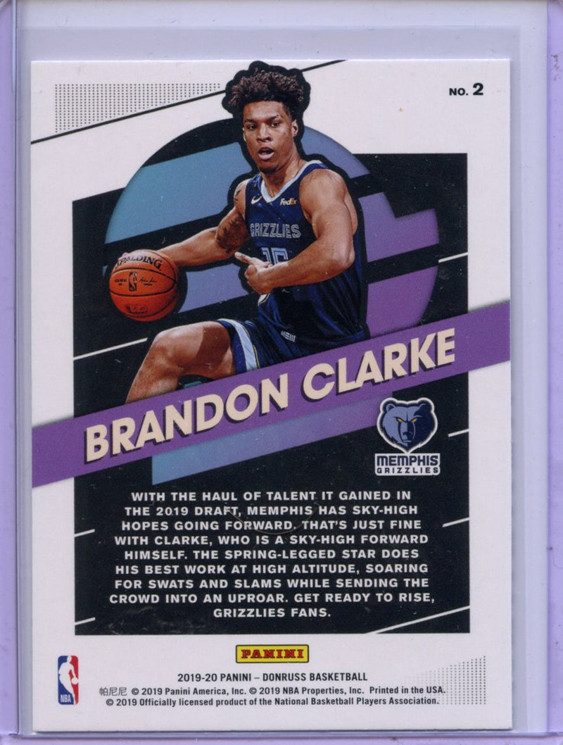 2019-20 Panini Donruss Brandon Clarke Great X-Pectations
