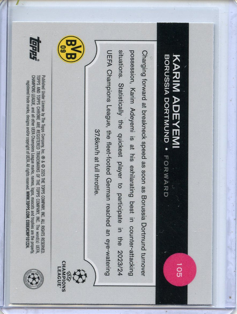 2024-25 Topps Chrome UEFA Club Comps Karim Adeyemi Wave