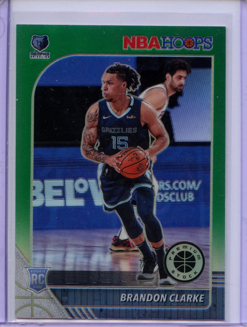 2019-20 Hoops Premium Brandon Clarke Green Prizm