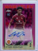 2024-25 Topps Chrome UEFA Club Comps Ethan Wheatley Pink Autographs 55/250
