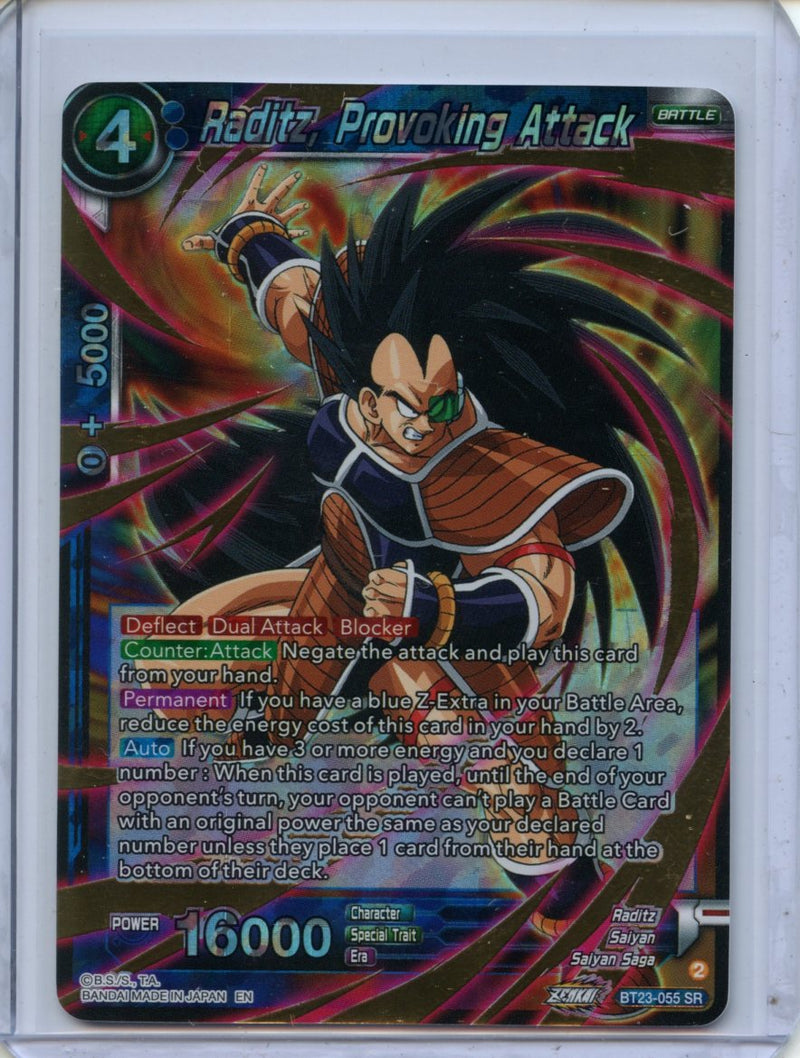 Raditz, Provoking Attack - Perfect Combination BT23-055 SR Foil