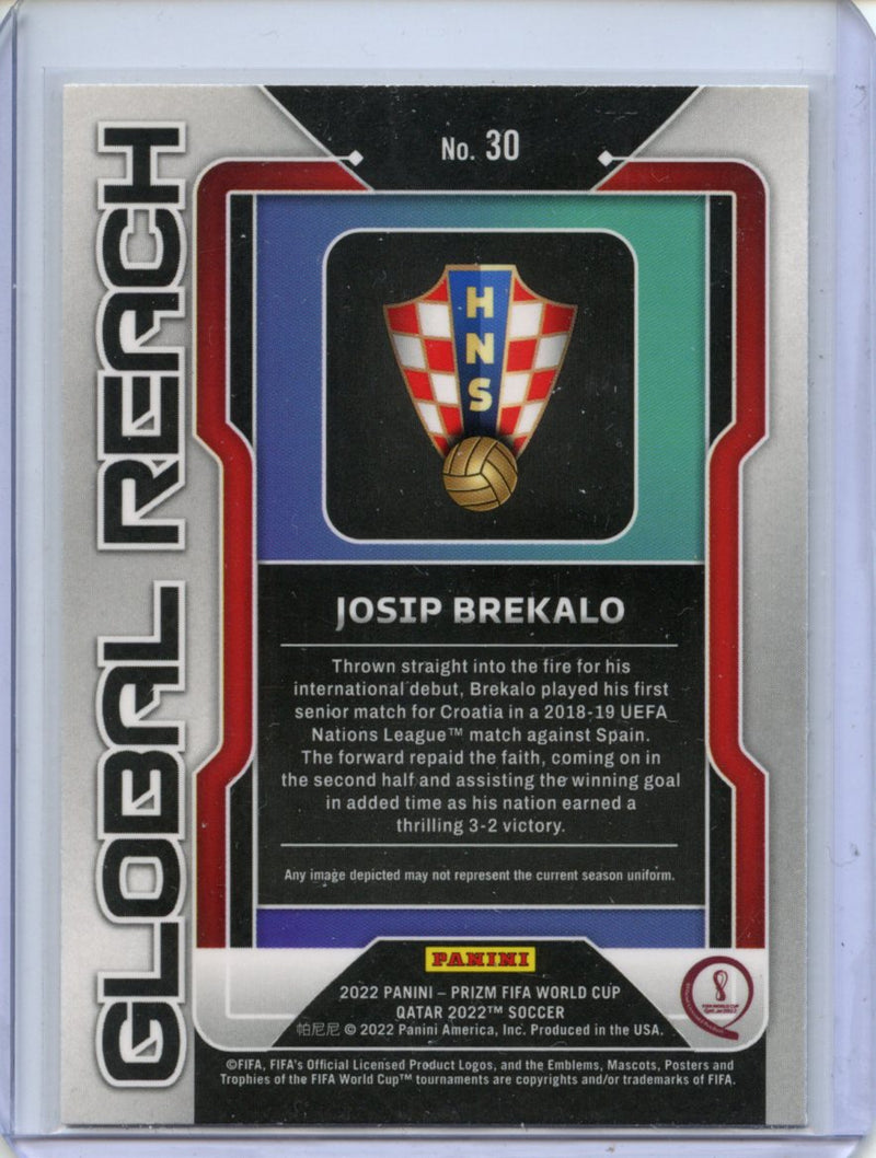 2022 Panini Prizm FIFA World Cup Qatar Josip Brekalo Global Reach