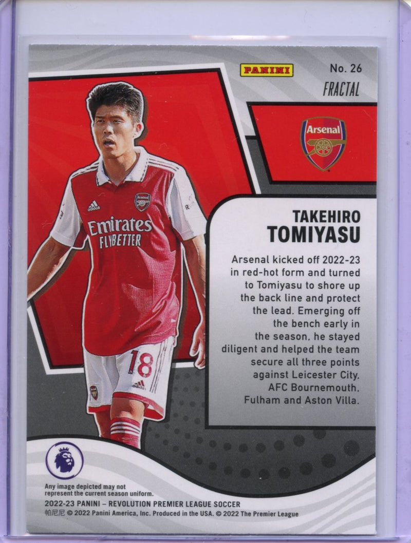 2022-23 Panini Revolution Premier League Takehiro Tomiyasu Fractal