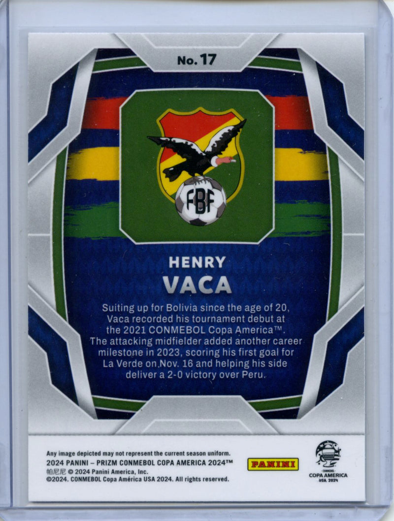 2024 Panini Prizm Copa America Henry Vaca