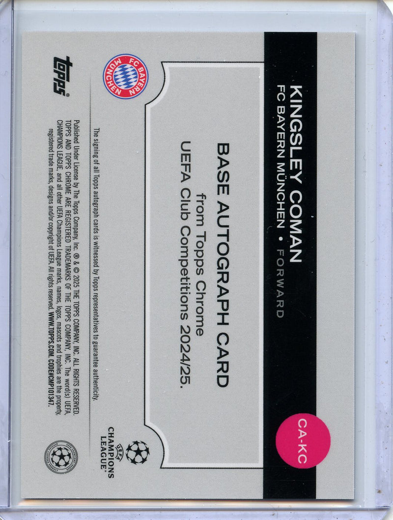 2024-25 Topps Chrome UEFA Club Comps Kingsley Coman Autographs