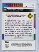 2023-24 Topps Finest UEFA Club Competitions Julien Duranville