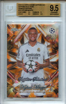 2024-25 Topps Chrome Sapphire UEFA Kylian Mbappe Sapphire Selections Orange 6/25