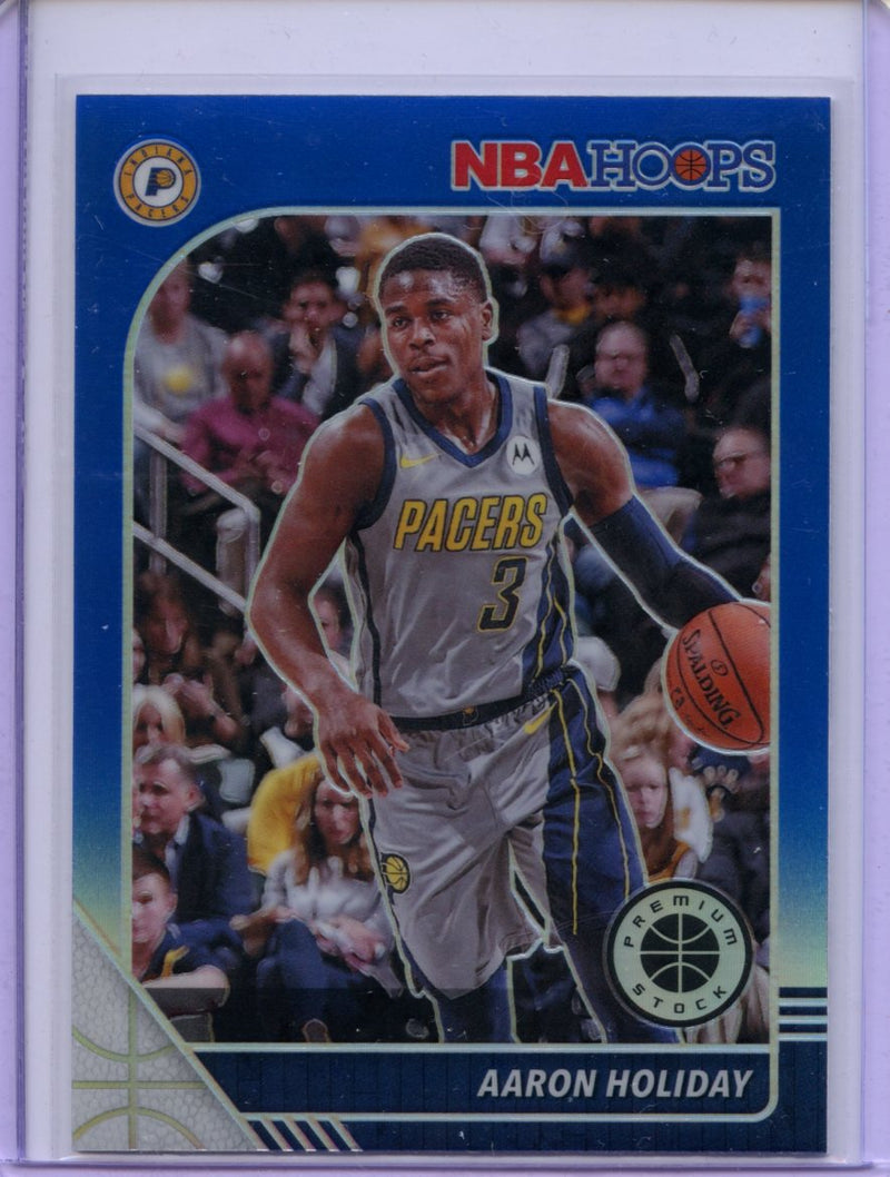 2019-20 Hoops Premium Aaron Holiday Blue Prizm