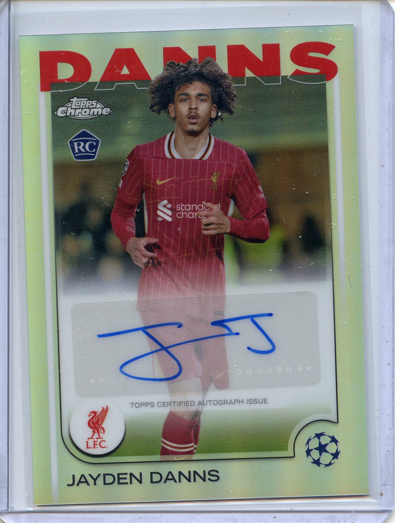 2024-25 Topps Chrome UEFA Club Comps Jayden Danns Autographs