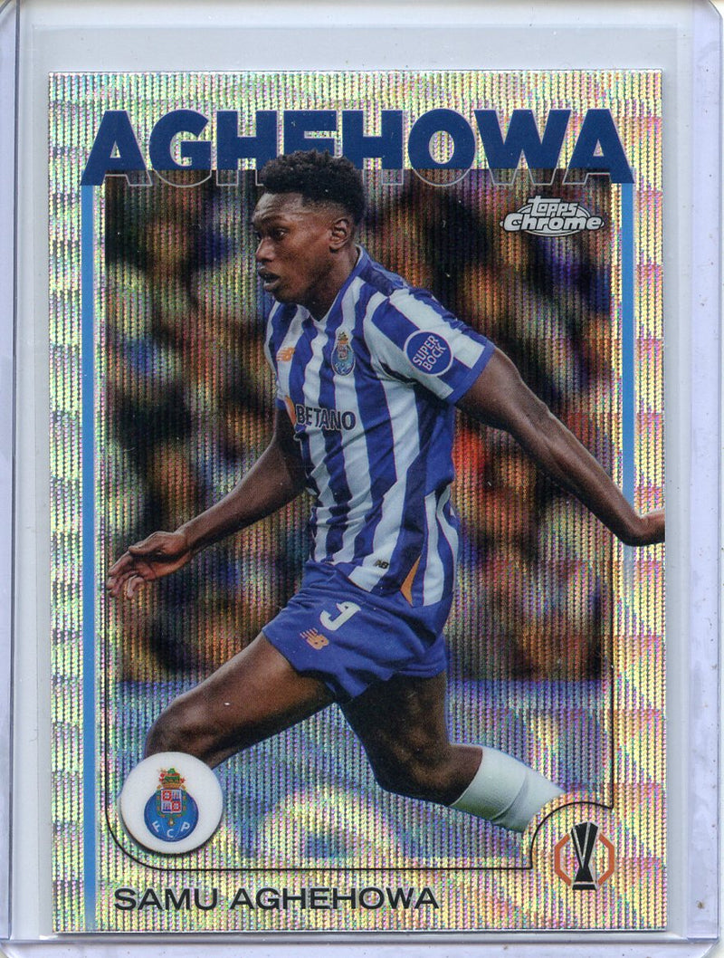 2024-25 Topps Chrome UEFA Club Comps Samu Aghehowa Wave