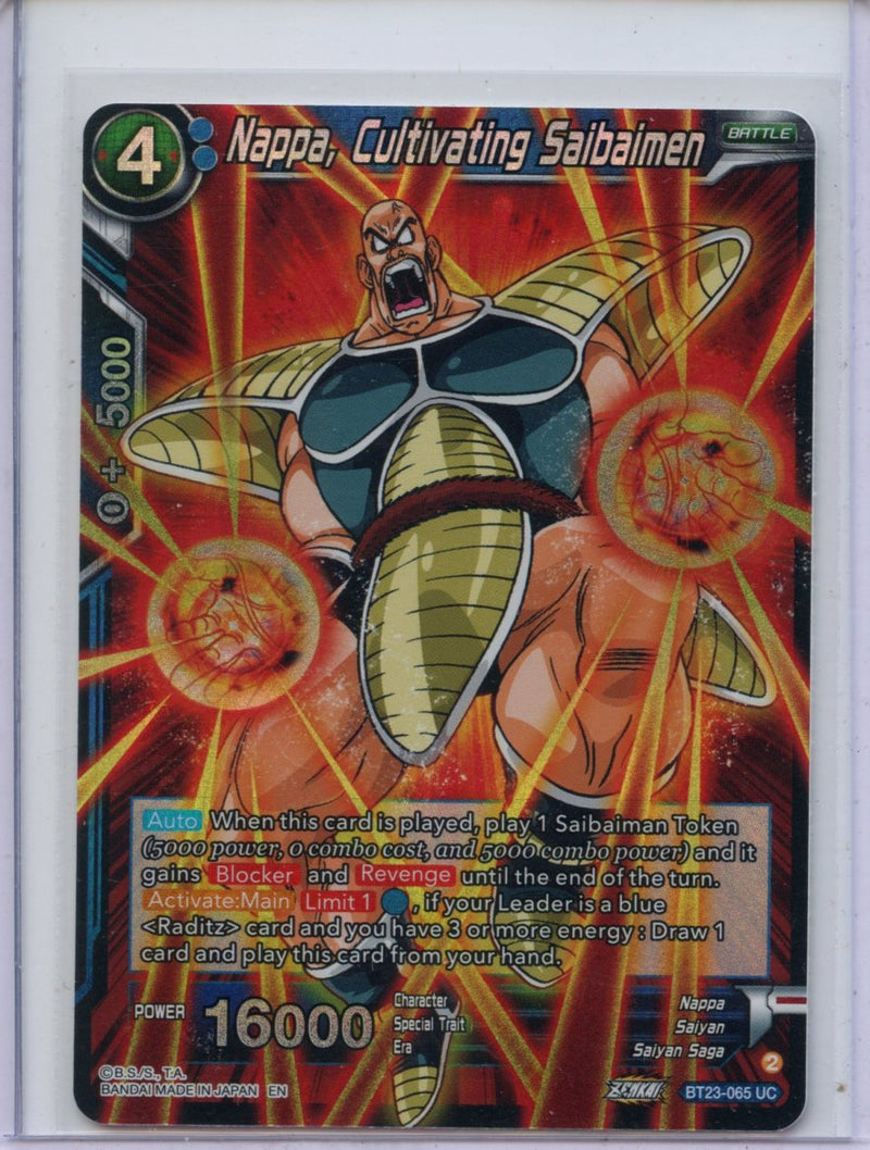 Nappa, Cultivating Saibaimen - Perfect Combination BT23-065 UC Foil