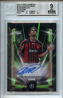 2024-25 Topps Chrome UEFA Club Comps Kaka Black Lazer Autographs Neon Green 87/99