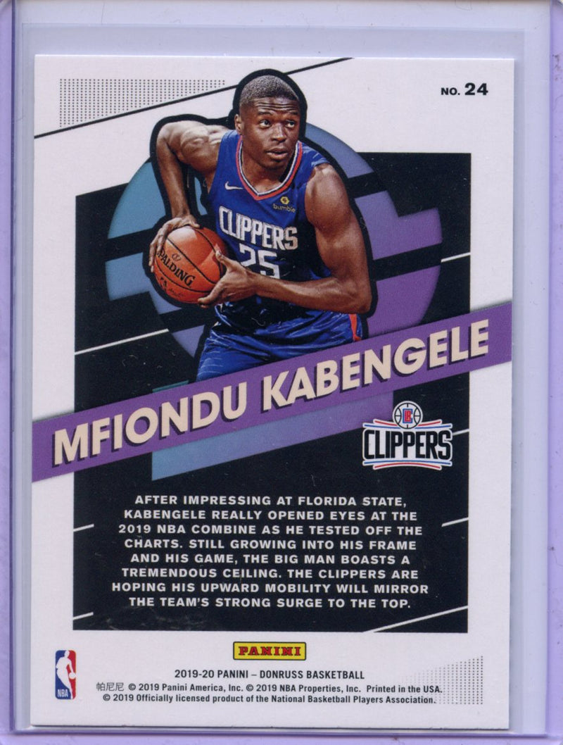 2019-20 Panini Donruss Mfiondu Kabengele Great X-Pectations
