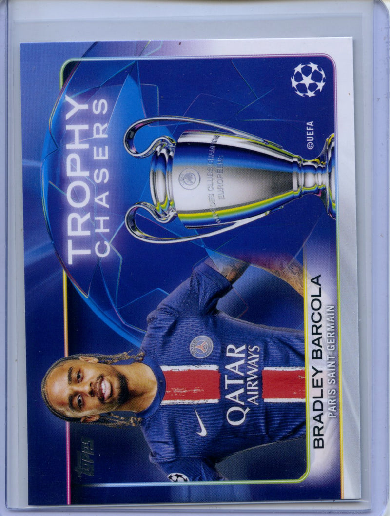 2024-25 Topps UEFA CC Bradley Barcola Trophy Chasers
