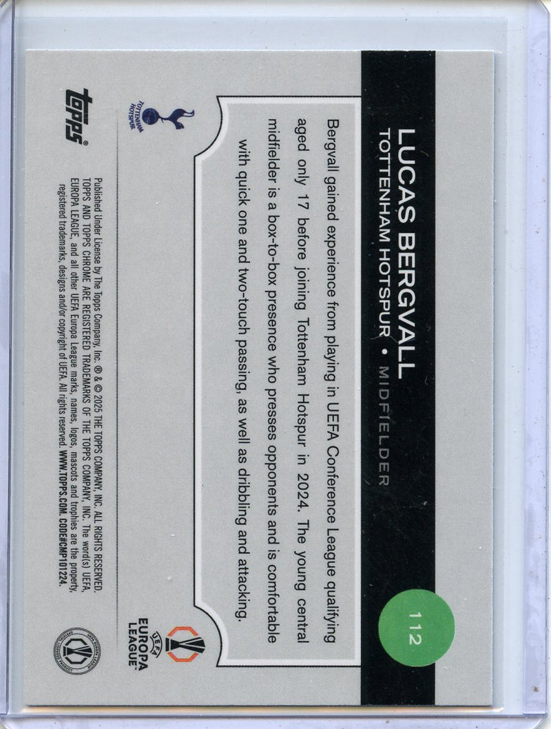 2024-25 Topps Chrome UEFA Club Comps Lucas Bergvall Wave