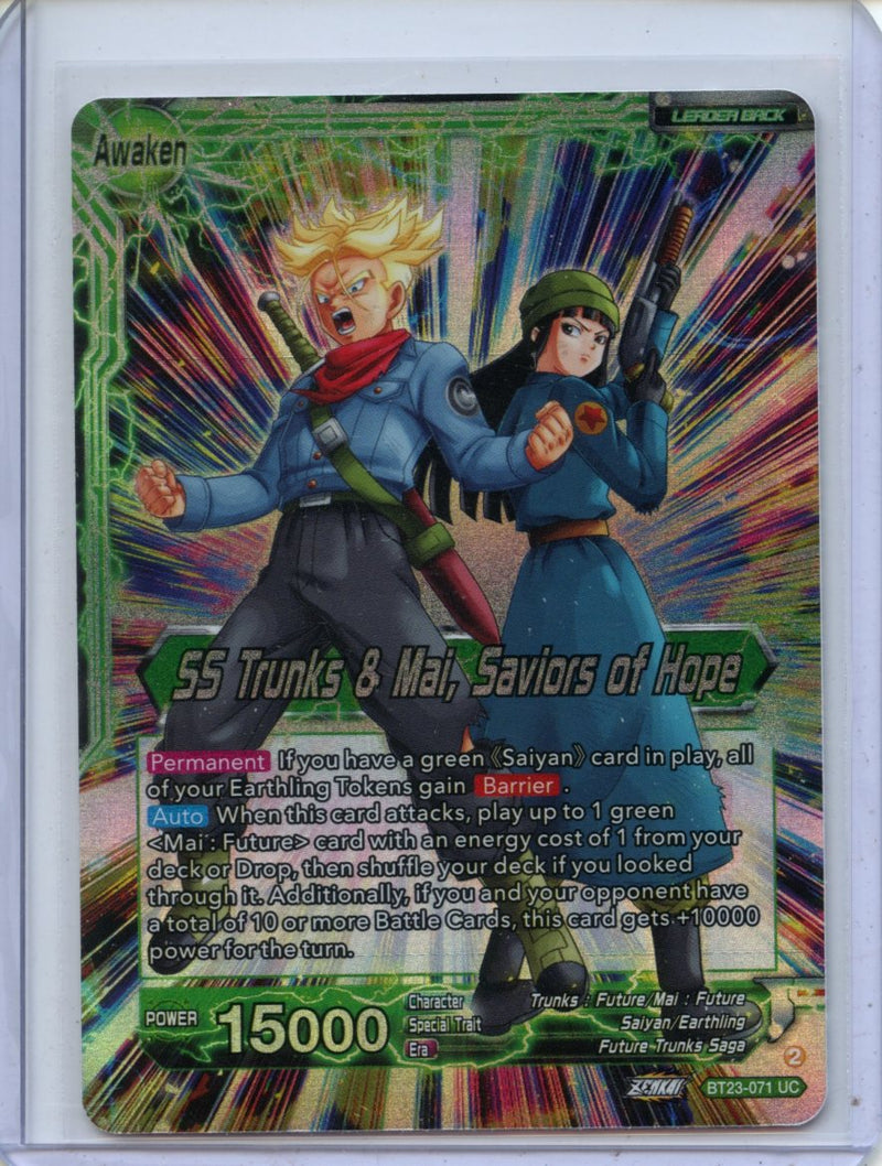 SS Trunks & Mai, Saviors of Hope - Perfect Combination BT23-071 UC Foil