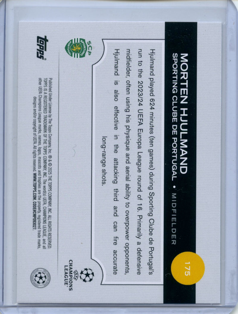 2024-25 Topps UEFA CC Morten Hjulmand Rain Drops