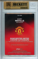 2024-25 Topps Chrome Deluxe Manchester United Gary Neville Autographs Rose Gold 25/35