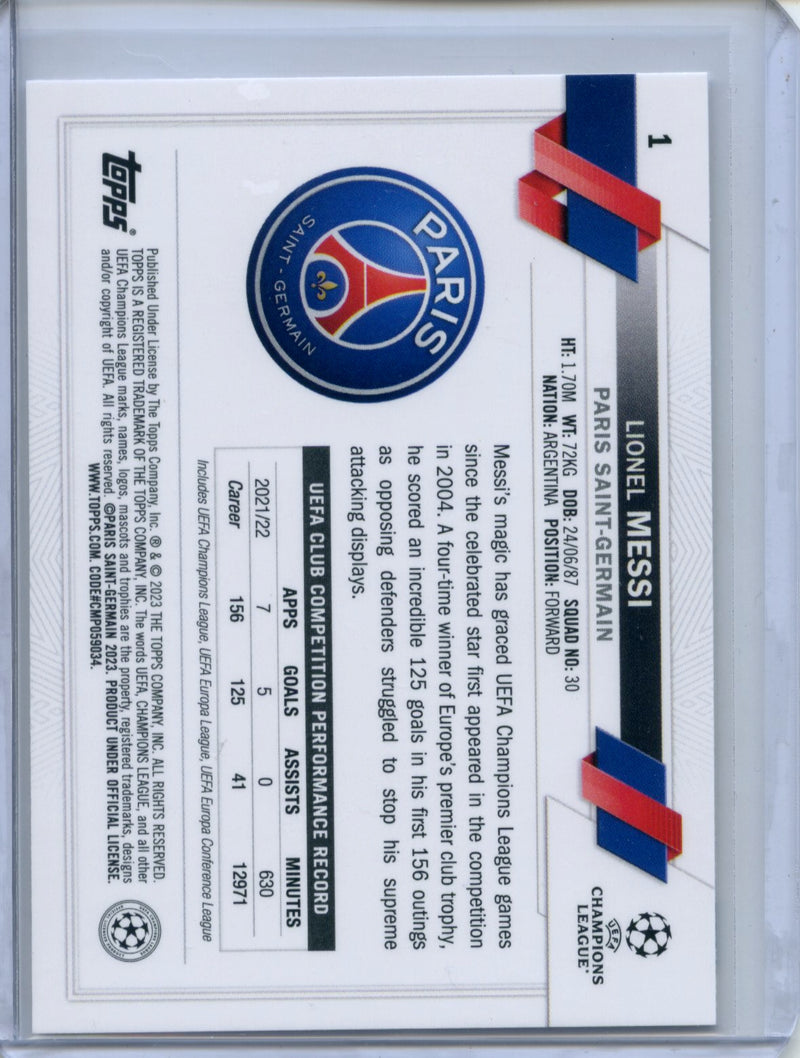 2022-23 Topps UEFA Club Competitions Lionel Messi