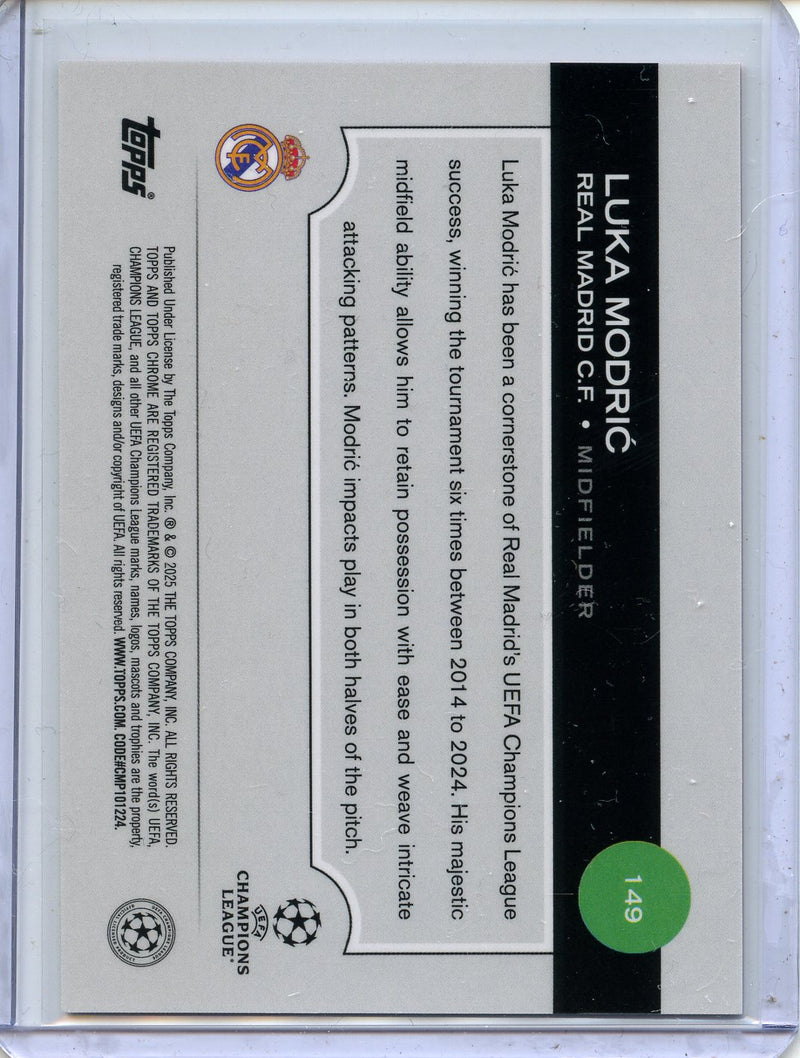 2024-25 Topps Chrome UEFA Club Comps Luka Modric Orange Prism 3/25