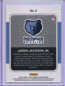 2019-20 Hoops Premium Jaren Jackson JR. Backstage Pass