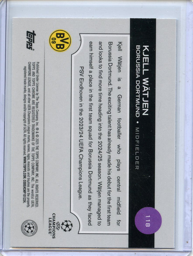 2024-25 Topps Chrome UEFA Club Comps Kjell Watjen Wave