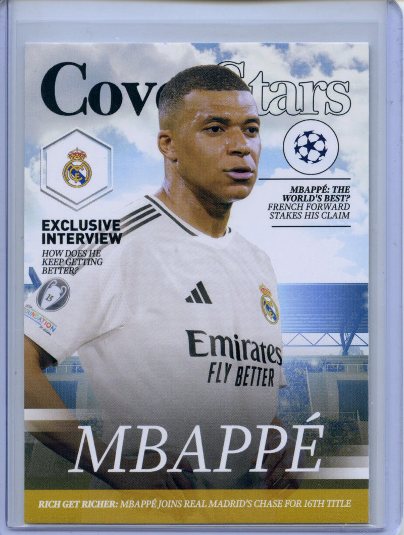 2024-25 Topps UEFA CC Kylian Mbappe Cover Stars