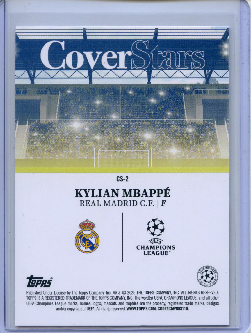 2024-25 Topps UEFA CC Kylian Mbappe Cover Stars
