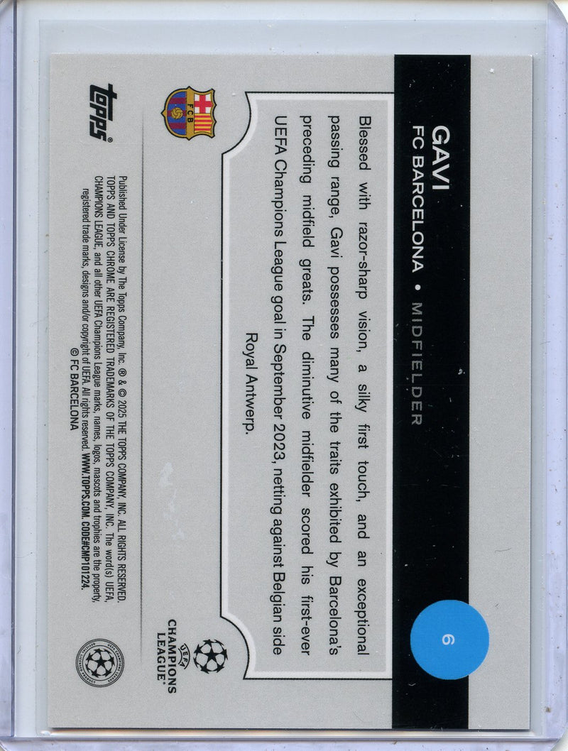 2024-25 Topps Chrome UEFA Club Comps Gavi Gold Prism 28/50