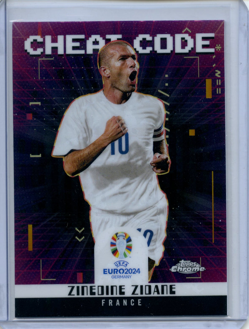 2024 Topps Chrome UEFA Euro Zinedine Zidane Cheat Code