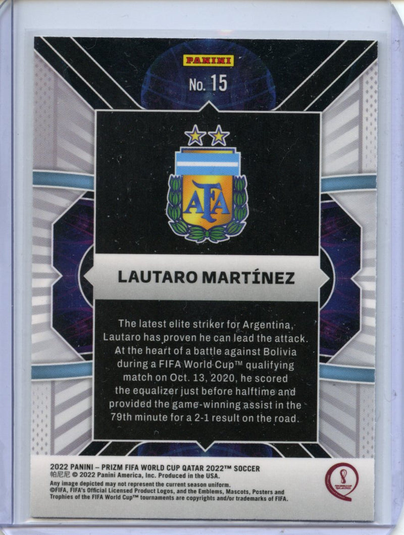 2022 Panini Prizm FIFA World Cup Qatar Lautaro Martinez Phenomenon