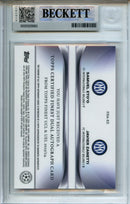 2023-24 Topps Finest UEFA Club Comps Samuel Eto’o/Javier Zanetti Dual Autographs Orange Wave 12/25